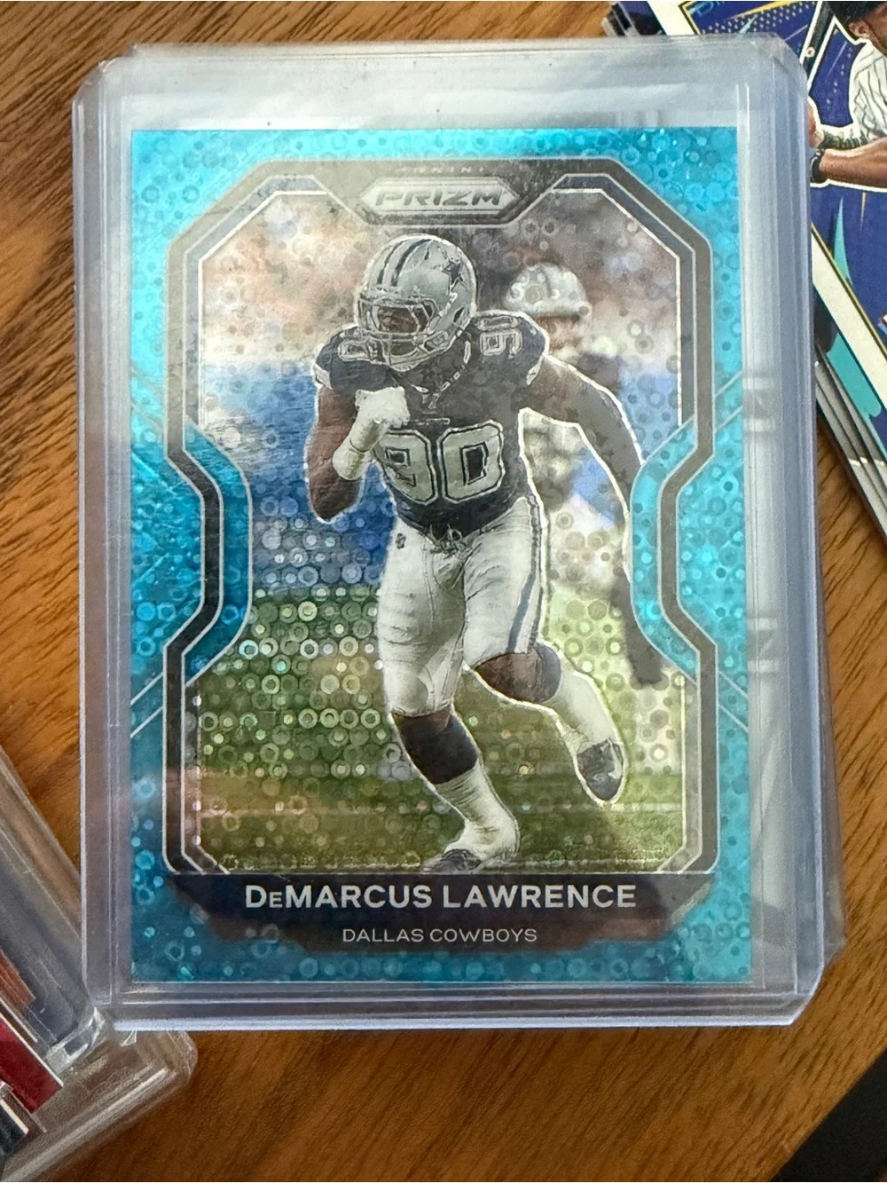 DeMarcus Lawrence Dallas Cowboys Football Trading Card - Teal/Blue Prizm